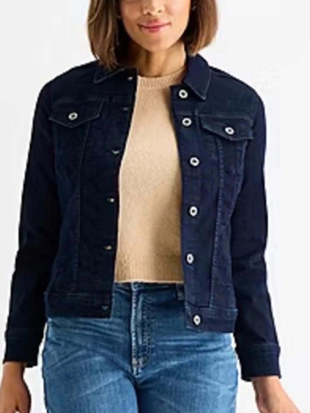 Tommy Hilfiger Dark Blue Denim Jacket - Women's Button-Up